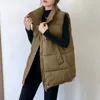 Gilets pour femmes veste sans manches gilet manteau pour femme couleur unie chaud vêtements épais grande taille gilet chic manteaux de mode d'hiver