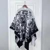 Xale de designer europeu e americano nova impressão de lã feminina outono/inverno cachecol capa cachecóis xales