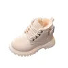 Bottes Bébé enfants bottes courtes mode enfant en bas âge filles chaussons enfants bottes de neige hiver en peluche enfants bottes en cuir imperméables 231013