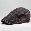 Sboy chapeaux chapeau hommes plat Ivy casquette printemps été soleil Golf conduite coton Plaid béret respirant extérieur accessoire 292J