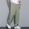 Pantaloni da uomo 4 colori M-XL! 2023 Tuta sportiva traspirante leggera in seta di ghiaccio con maniche dritte e gamba larga