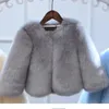 ジャケットスタイルの幼児の女の子の服かわいいフリースファー2023冬の暖かいフェイクコートジャケットキッズTZ319