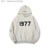 Essent Hoodie 1977 Designer Essentail Hoodie Hoody Pulôver Essentialclothing Tops Qualidade Mens Womens Jumper Essentialhoodie Letter Print 2 FKBT