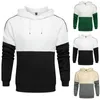 Hoodies masculinos 2024 outono e inverno hoodie esportes camisola retalhos solto ajuste masculino jaqueta com capuz drawsting roupas