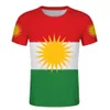 T-shirts hommes Kurdistan Nation Kurde Kurde Drapeau T-shirt Creative Col rond Couleur unie Graphique Dalkurd Ff pour hommes Casual311u