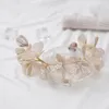 Hair Clips Pure Handmade Pearl Copper Piece Flower Headband Hoop Bride Wedding Headdress Dress Accessories