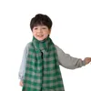 Écharpes 2023 Automne Hiver Enfants Plaid Écharpe Mode Polyvalent Garçons Filles Cachemire Chaud Enfant Gland Châle