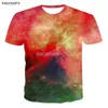 Men's T Shirts Tops For Summer And Spring Universe Milky Way Galaxy 3D Printing Oversized T-shirt 2023 Fashion Short-sleeved Top Street