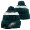 Hommes tricotés à revers Pom Eagles bonnets Philadelphia Bobble chapeaux Sport tricot chapeau rayé Sideline laine chaude Baseball bonnets casquette pour femmes A7