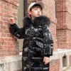 Down Coat 2023 Winter Children's Jacket Boy's Hooded Cold-Proof Waterproof Snowsuit Warm Long Girls Coats TZ621