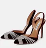 2024 luksusowe gatsby sandały sandały buty kobiety Kryształowe ramy skręcone wysokie obcasy Lady Pumps Party Wedding Dress Gladiator Sandalias Shoe EU35-43