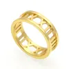 Titanium Steel New Roman Love Brand Pierścienie biżuteria Whole Heart Love Rings for Woman Wedding Ring Biżuteria 18k złota srebrna róża c316e