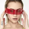 Klassiska personlighetsglasögon futuristiska lyxiga rosa svarta solen Styliska nyanser för bar kvinnor mode solglasögon349y