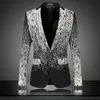 Hela män Floral Blazers Designs Trendy Suits Club Vintage Slim Fit Flower Print Blazers Fancy Prom Dress Suits Terno Mascul235a