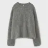 AUTH TOTEME Boxy ALPACA Sweater Knit Macadamia Taille XS/S SAISON EN COURS