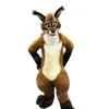 Performance Brown Husky Fox Mascot Costumes Carnival Hallowen presenter unisex vuxna fancy spel outfit semester utomhus reklamdräkt kostym