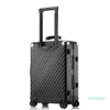 Suitcases 20 24 29 Inch Luxury Suitcase Trolly Bag Vintage Aluminium Luggage With Wheels332L