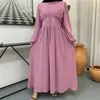 Vêtements ethniques Ins haute densité double mousseline de soie mode minimaliste robe musulmane robe femme musulmane robes largos