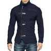 男性用セーターカーディガン伸縮性のあるスタイリッシュなアクリル繊維ゆるいセーターコート屋外の冬の厚いニットコート