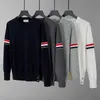 2022 primavera e autunno nuova marca alla moda maglione fondo maglione girocollo pullover da coppia rosso bianco e blu maglione lavorato a maglia