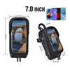 2L Large Capacity Rainproof Waterproof Bike Bicycle Bag Phone Holder With Sun-visor Rain Cover TPU Sensitive Touch Screen Suitable Phone Under 7"