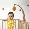 Teethers Toys Let's Make Baby Imitation Wooden Bed Bell Bracket Mobile Hanging Rattles Toy Hanger Kid Crib Mobile Bed Bell Toy Plastic Bracket 231013