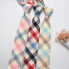 Bow Ties Cotton Plaid Tie College Student Casual