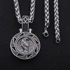 Pendant Necklaces Odin Bear Wolf Raven Talisman Amulet Viking Necklace Wicca Bird Jewelry Knot Runes Neckless Wiccan Pagan Men Wom3174