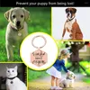 Dog Tag Personalized Pet ID Customized Free Engraved Anti-lost Name For DIY Accessories Pendant Puppy Stainless Steel Collar