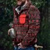 Sweat à capuche pour hommes, motif de flocon de neige de noël, bouton sur le devant, veste, grand sweat-shirt, robe, hauts pour hommes