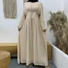 Vêtements ethniques Ins haute densité double mousseline de soie mode minimaliste robe musulmane robe femme musulmane robes largos