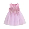 Mädchen Kleider Prinzessin Spitze Blumen Perle Party Für Mädchen Kleinkind Baby Ärmellose Satin Mesh Chiffon Tutu Ballkleid Kinder Kleidung