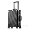 Suitcases 20 24 29 Inch Luxury Suitcase Trolly Bag Vintage Aluminium Luggage With Wheels332L