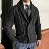 Herensweaters herfst en winter 2023-stijl gebreid vest met lange mouwen en revers, vrijetijdskleding