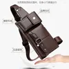 Waist Bags AIWITHPM Leather Packs Men Fanny Pack Belt Bag Phone Travel Male Small