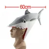 BeanieSkull Caps Peluche Requin Chapeau Drôle Halloween Festival Fête Créative Stéréoscopique Manger Requin Humain Mardi Gras Costume De Fête Chapeau Bleu Gris Rouge 231013