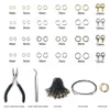 3143PCS smyckesfynd smycken tillverkning av startpaket med öppna hoppringar hummer clasps tång svart vaxad halsband cor227g