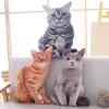 Plush Dolls Simulation Plush Cat Pillow Soft Stuffed realistic Animal Cushion Sofa Decor Cartoon Plush Toy Children Kid kawaii Gift 231013