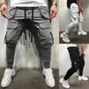 Männer Harem Hosen Hip Hop Joggers Patchwork Männlichen Block Tasche Cargo Pant Wenig Zipper Jogger Harajuku Sweatpant Dünne Hose217T