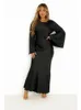 Robes décontractées de base Femmes élégant solide Satin Maxi robe mode manches évasées taille haute longues Robes de bal dames Chic haute rue Vestidos 231013