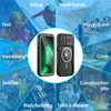 3 I 1 Magnetiskt dammtät telefonfodral för iPhone 14 Pro Max Rope Outdoor Sports Full Protective IP68 Vattentät transparent rustningsskal som stöder trådlös laddning