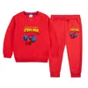 Clothing Sets Boys Casual Cartoon Hoodie Set Spring 2023 Kids Cotton Fashion Sports Two-piece Birthday Gift Outfit For And Girls