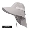 Berets Wide Brim Baseball Cap For Women And Men Summer Sun Protection Cooling Neck Hiking Fishing Outdoor Hat With Flap