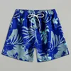 Mäns shorts Mens Swimming Trunks With Compression Liner Board Drawstring Elastic Midje Summer Beach Tryckt Casual Pants