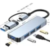 Hub USB-C/A 2 en 1, 4 ports, répartiteur USB C 5 V/3 A, adaptateur USB C vers USB pour ordinateur portable, PC, MacBook, Chromebook et autres appareils USB de type C.