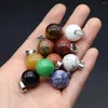 Pendant Necklaces 5Pcs Natural Stone Round Ball Agat Malaysian Jade Beads Charms For DIY Exquisite Necklace Earrings Making Jewelry