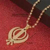 Colliers pendentifs en acier inoxydable sikhisme collier Sikh Khanda Sikhs bijoux religieux306u