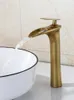 Bathroom Sink Faucets All Copper Antique Faucet Retro Washbasin Cold And Cabinet Basin Waterfall European Style Raised