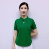 Damen T-Shirts T-Shirts Überlegene Qualität Frühling/Sommer Chinesischen Stil Kurzarm Seide Einfarbig Mode Damen Tops Drop DSZY9871