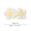 Hårtillbehör 10st Daisy Flower Baby Clips Supplies Brodery Neutral Fabric Snap Handmade Girl Hairpins